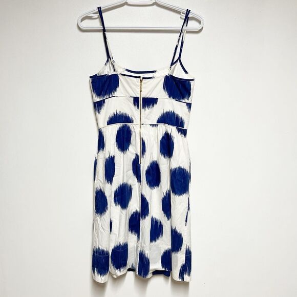 Kate Spade ♠️ Caroline Blue & White Dot Cotton Summer Dress, Size 4 - Picture 5 of 8